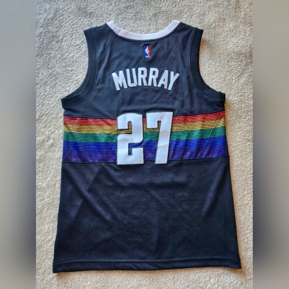 Nike Denver Nuggets Jamal Murray City Edition Jersey Rainbow Skyline Youth Large - Picture 2 of 5